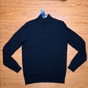 Club Room Black Cable Knit Sweater Pullover